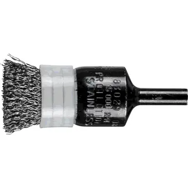 PFERD 83029 3/4" Banded Crimped Wire End Brush .010 SS Wire, 1/4" Shank (10pk)