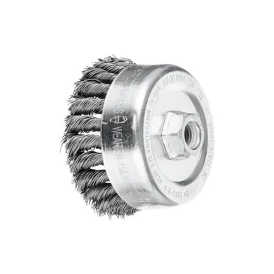 PFERD 82523P P.O.P. 4" Knot Wire Cup Brush .023 CS Wire, 5/8-11 Thread (ext.) (2pk)