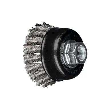 PFERD 764244 2-3/4" PSF Knot Cup Brush .014 SS Wire, 5/8-11 Thread (ext.) (5pk)