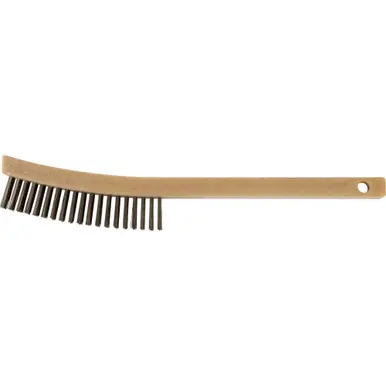 PFERD 85014 Curved Handle Scratch Brush 3x19 Rows SS Wire Plastic Block (12pk)