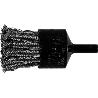 PFERD 83159 1" Knot Wire End Brush Straight Cup .020 SS Wire 1/4" Shank (10pk)
