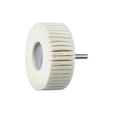 PFERD 48550 3" Mounted Felt Flap Wheel, 1" Thick 1/4" Shank, Soft Grade (5pk)