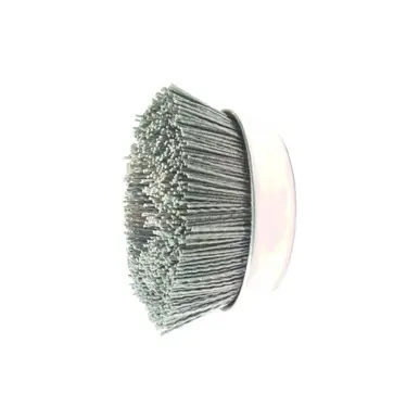 PFERD 83813 4" M-BRAD Nylon Abrasive Cup Brush 5/8-11 Thread .040 SiC - 80 Grit