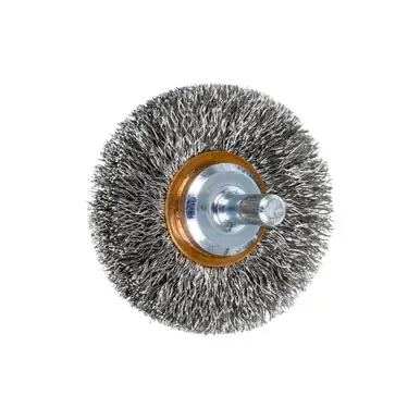 PFERD 82907 2" Crimped Shank Mtd Wheel Brush .008 SS Wire, 1/4" Shank (10pk)