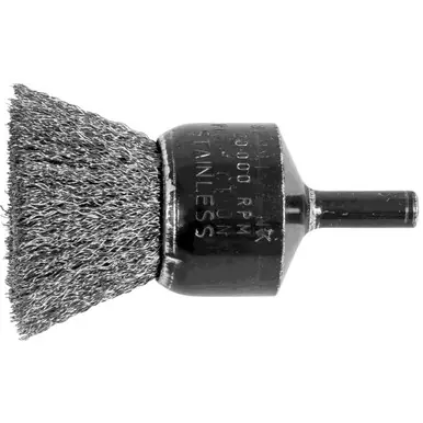 PFERD 82991P P.O.P. 1" Crimped Wire End Brush .006 SS Wire, 1/4" Shank (5pk)
