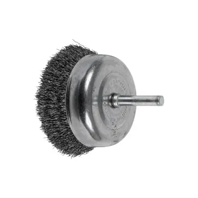PFERD 82828 2-1/2" Crimped Shank Mtd Cup Brush .008 CS Wire, 1/4" Shank (10pk)