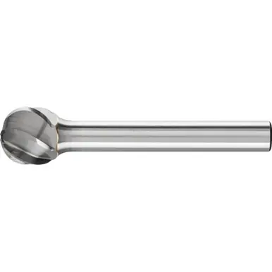 PFERD 24585 Carbide Bur, Ball Shape, ALU/NF Cut 1/2" x 7/16" x 1/4" Shank, SD-5