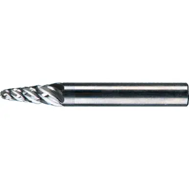 PFERD 25138 Carbide Bur, 14 degree Taper, STEEL Cut 1/4" x 5/8" x 1/4" Shank