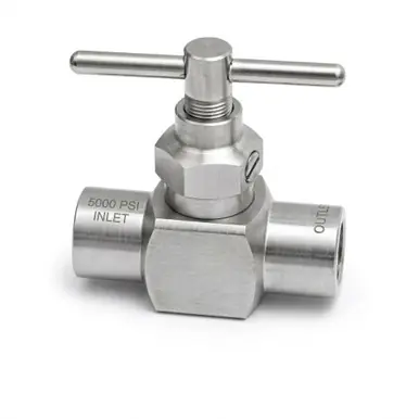 GRACO 202869 - 5000 PSI High-Pressure Needle Valve - 1/2" NPT Ported Valve for Drop-Line Isolation