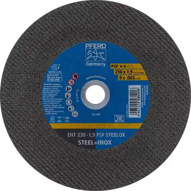PFERD 63554 9" x .065" Cut-Off Wheel 7/8" AH A46P PSF-INOX Type 1 (25pk)