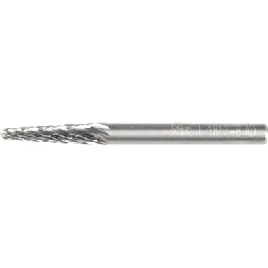 PFERD 23452 Carbide Bur, 14 degree Taper, DBL Cut 1/8" x 1/2" x 1/8" Shank