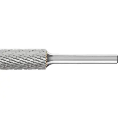 PFERD 24102 Carbide Bur, Cylind. Plain End, DBL Cut 1/2" x 1" x 1/4" Shank