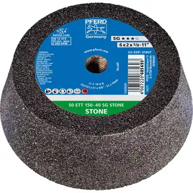 PFERD 61807 6" Flaring Cup Wheel, 5/8-11 Thd. T11 Silicon Carbide - Steel Back (2pk)