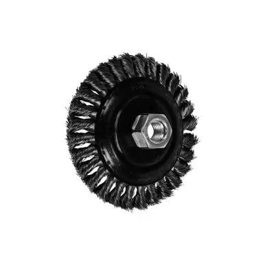 PFERD 82629 5" Knot Wire Bevel Brush .014 SS Wire, 5/8-11 Thread