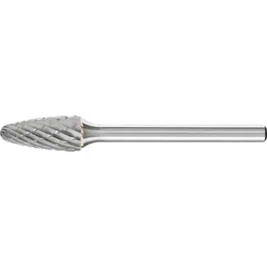 PFERD 23321 Carbide Bur - Tree Shape, SGL Cut 1/4" x 1/2" x 1/8" Shank - SF-51