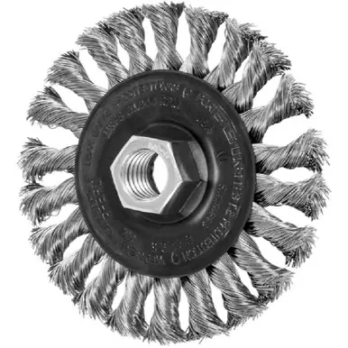 PFERD 82295 4" Full Cable Mini Knot Wheel .014 SS Wire, 5/8-11 Thread (10pk)