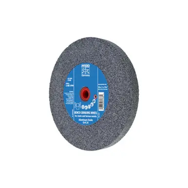 PFERD 61768 10" x 1" Vitrified Bench Wheel 1-1/4" A.H., Aluminum Oxide, 24 Grit