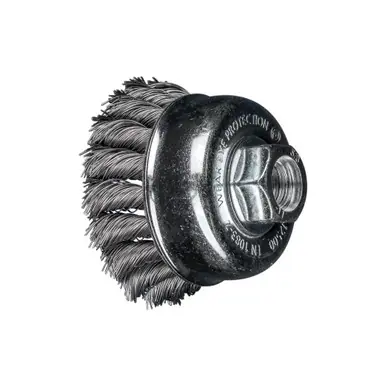 PFERD 764237 2-3/4" PSF Knot Cup Brush .014 CS Wire, 5/8-11 Thread (ext.) (5pk)