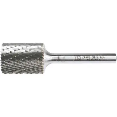 PFERD 24302 Carbide Bur, Cylind. (End Cut), DBL Cut 3/4" x 1" x 1/4" Shank, SB-7