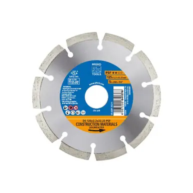 PFERD 65211 - Diamond Segmented Cut-Off Wheel PSF , 5" x 5/64" x 7/8"