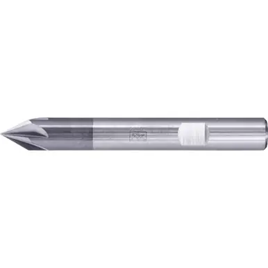PFERD 23000117 - Deburring End Mill, 5 flutes, 60°, 8mm Dia, 6.9mm APMX, 63mm OAL, Weldon shank
