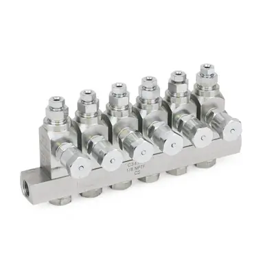 GRACO 24W505 - GL-33 Grease Injector Carbon Steel 6 Injector Manifold 1/8 BSPP