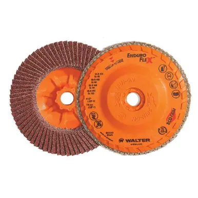 WALTER 06B458 - 4-1/2" x 5/8"-11 ENDURO-FLEX Flap Disc 80 Grit, Type 27S, Spin-On (10pk)