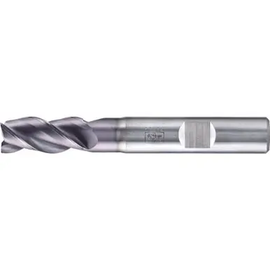 PFERD 23000136 - Chamfered End Mill, 3 flutes, 10mm Dia, 22mm APMX, 72mm OAL, Weldon shank, Uni