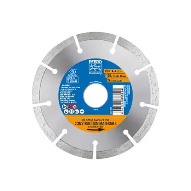 PFERD 55003 - Diamond Segmented Cut-Off Wheel START Line, 5" x 1/16" x 7/8"