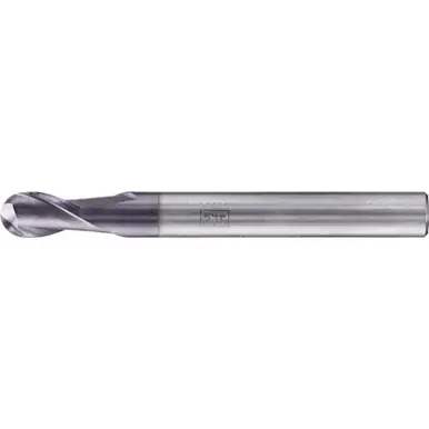 PFERD 23000103 - Ball Nose End Mill, 2 flutes, 6mm Dia, 10mm APMX, 54mm OAL, cylindrical shank