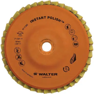 WALTER 07T452 - 4-1/2" x 5/8"-11 Polishing Flap Disc Polish (5pk)
