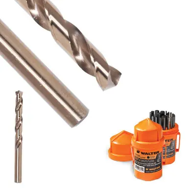 WALTER 01A528 - 7/16" SST+ 135° Cobalt Jobber Drill Bit, 5-9/16" OAL (5pk)