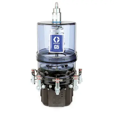 GRACO 134180 – G5 Pro Grease Pump, 24 VDC, 8 Liter, AFSO, DIN Power & Alarm, with PRV, Return to