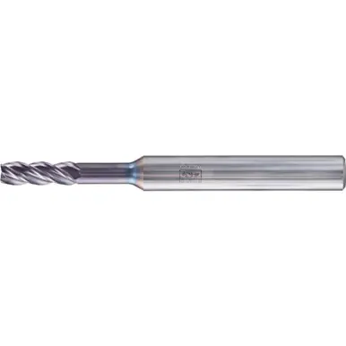PFERD 23000149 - Chamfered End Mill, 4 flutes 4mm Dia, 11mm APMX, 57mm OAL, cylindrical shank