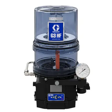 GRACO 96G635 - G3 Max HF Grease Lube Pump, 24 VDC, 8L, Follower Plate, Low Level Switch