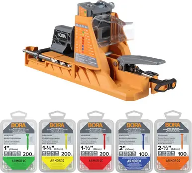 BORA Auto-Jig Pocket Hole System Project Pack with 800pc Coarse Thread Screw Pack