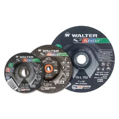 WALTER 15L603 - 6" FLEXCUT Grinding Wheel Type 29S, Spin-On (25pk)