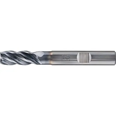 PFERD 23000157 - 0.5mm Radiused End Mill, 4 flutes, 8mm Dia, 19mm APMX, 63mm OAL, Weldon shank