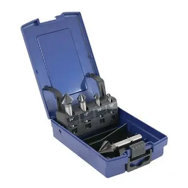 WALTER 01U950 - 1/4"; 3/8"; 1/2"; 3/4" & 1" 82° Point Machine Countersink 4-Flute