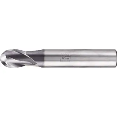 PFERD 23000106 - Ball Nose End Mill, 2 flutes, 12mm Dia, 16mm APMX, 73mm OAL, cylindrical shank