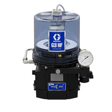 GRACO 96G627 - G3 Max HF Cellular Grease Lube Pump, 24 VDC, 4L, Follower Plate, Level Sensor