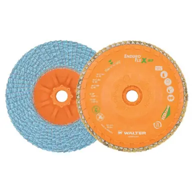 WALTER 06U456 - 4-1/2" x 5/8"-11 ENDURO-FLEX ALU Flap Disc 60 Grit, Type 27S, Spin-On (10pk)