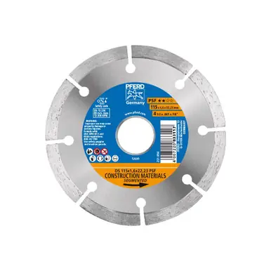 PFERD 55002 - Diamond Segmented Cut-Off Wheel START Line, 4.5" x 1/16" x 7/8"