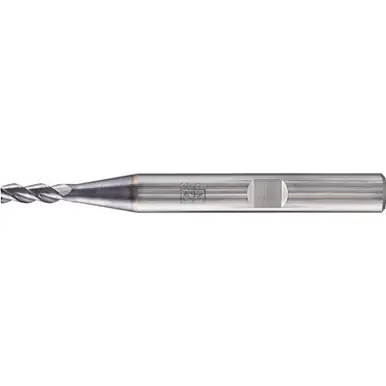 PFERD 23000131 - Chamfered End Mill, 3 flutes, 3mm Dia, 8mm APMX, 57mm OAL, Weldon shank, Unive