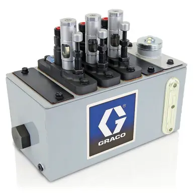 GRACO 24W636 - Manzel MB118 Box Lubricator, 4-Pint Reservoir, 118 1, w/ Three 1/4" GBL 7500 Pumps