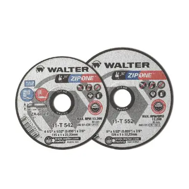 WALTER 11T542 - 4-1/2" x 1/32" x 7/8" ZIP ONE Cut-Off Wheel Type 1 (25pk)