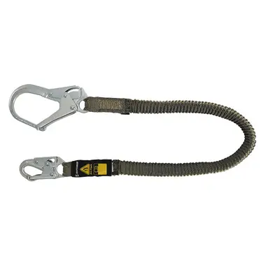 Safewaze 023-2121 - Arc Flash 6‘ Stretch Internal Energy Absorbing Lanyard Aramid, Rebar Hook