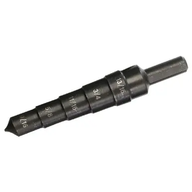 WALTER 01W152 - 9/16"-13/16" (by 1/16")" Multi-Step Reamer Reamer 3-Flats, Reduced Shank