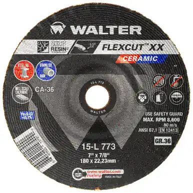 WALTER 15L773 - 7" FLEXCUT XX Grinding Wheel Type 29 (25pk)
