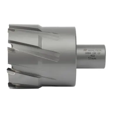 WALTER 05F151 - 51 mm x 30 mm Carbide Annular Cutter Weldon Shank